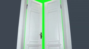 Открывается Дверь Футаж для видео монтажа Зеленый фон Хромакей HD