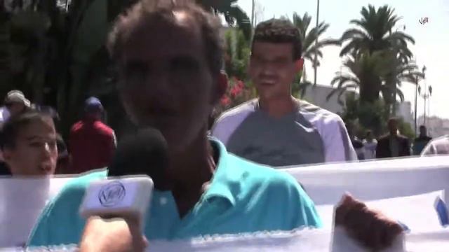 Protest in Casablanca against PM Benkirane смотреть онлайн