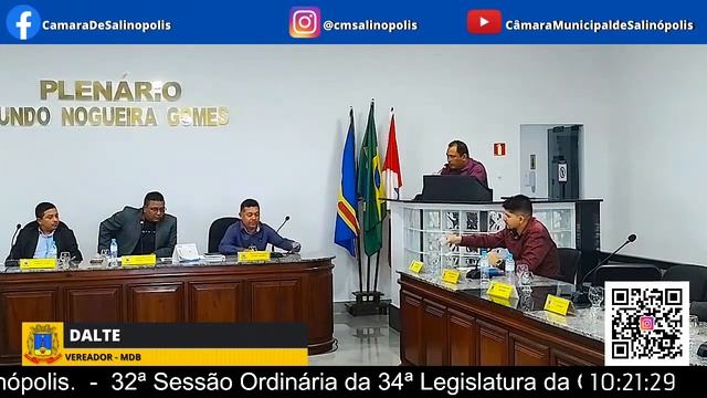 32ª Sessão Ordinária da 34ª Legislatura da Câmara de Salinópolis em 01-11-23 смотреть онлайн