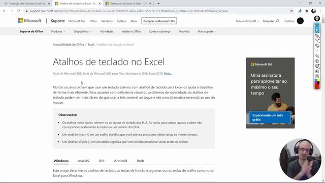 FÓRMULAS E ATALHOS EM PORTUGUÊS E INGLÊS [EXCEL] смотреть онлайн
