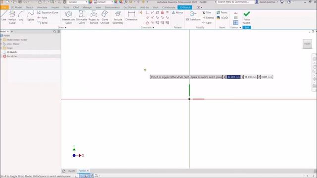 Working with 3D Sketches in Inventor 2022 смотреть онлайн