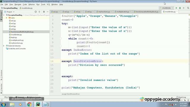 Except exception handler - The base of all exceptions - Lesson 135 смотреть онлайн