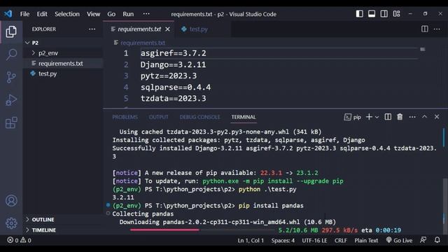 How to use requirements.txt file in virtual environment in python? #pythonvirtualenvironment смотреть онлайн