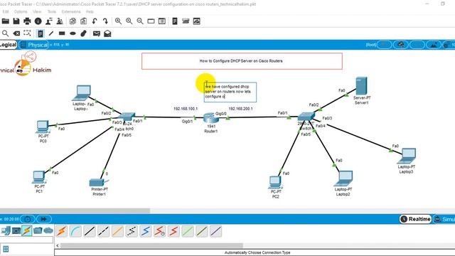 How to Configure DHCP Server on Cisco Routers in Packet Tracer | Technical Hakim смотреть онлайн