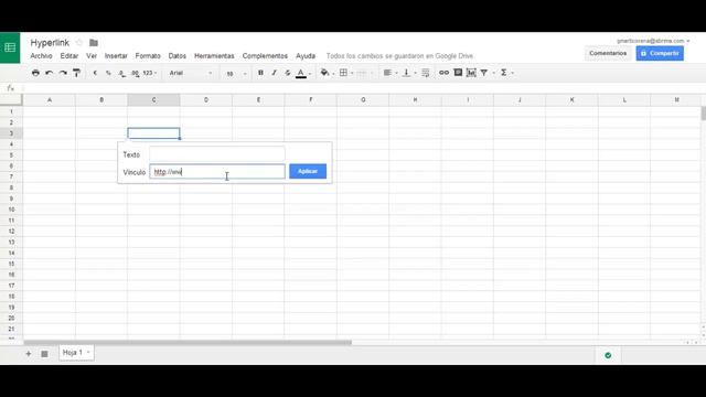 Insertar vinculo o link en Google Spreadsheets смотреть онлайн