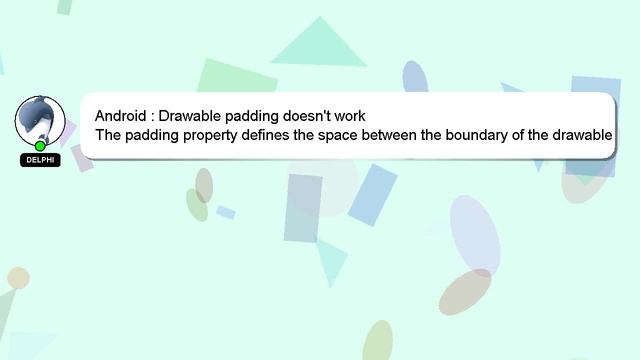 Android : Drawable padding doesn't work смотреть онлайн