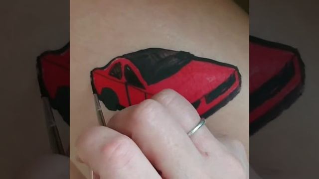 Рисуем машину/автомобиль аквагримом. Мастер класс по аквагриму. Урок рисования смотреть онлайн