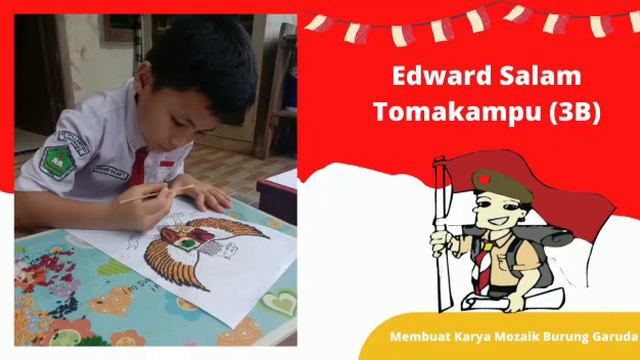 JUARA 2 LOMBA MEMBUAT KARYA MOZAIK BURUNG GARUDA || EDWARD SALAM TOMAKAMPU || 3B смотреть онлайн