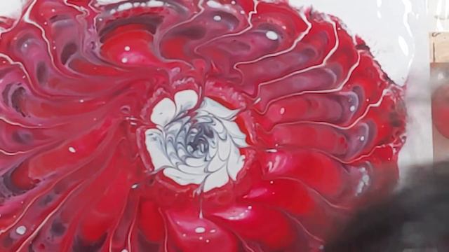 Acrylic pouring - ROSE-shaped expression смотреть онлайн