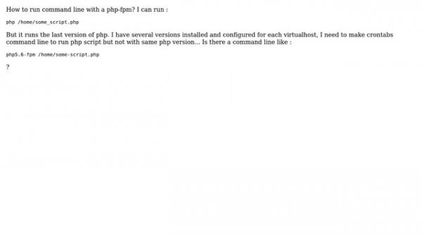DevOps & SysAdmins: Command line with php-fpm