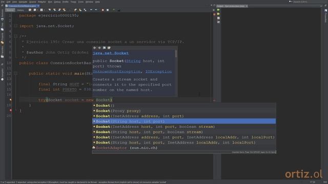 Java - Ejercicio 195: Crear una Conexión Socket a un Servidor vía TCP/IP смотреть онлайн