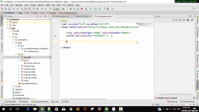 #5 Circle Button in Android using Drawables смотреть онлайн