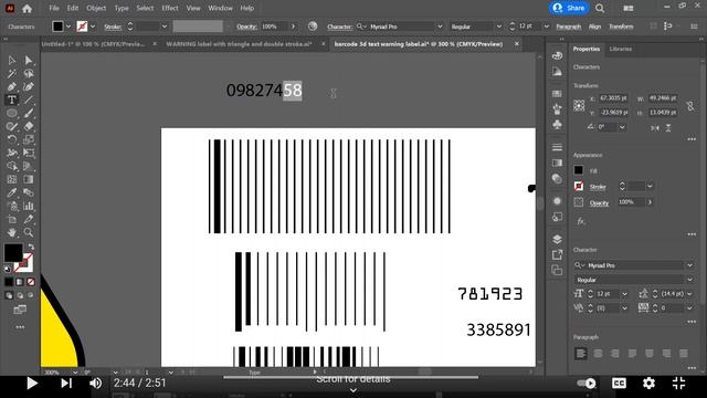 How to make a barcode in Illustrator смотреть онлайн