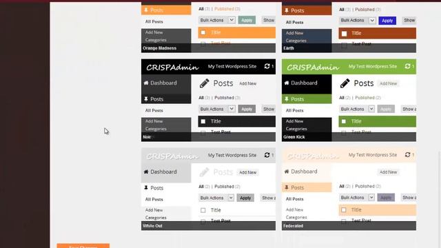 CrispAdmin Wordpress Admin Theme Demo смотреть онлайн