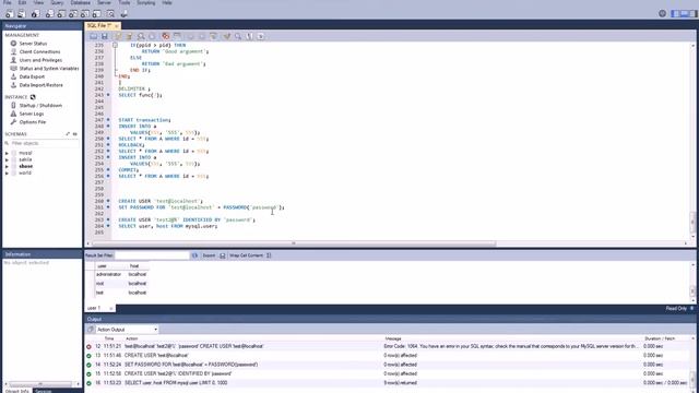 Пользователи и привилегии в MySQL смотреть онлайн