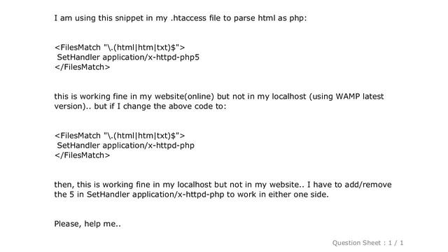 HTML : html not parsing as php in wamp смотреть онлайн