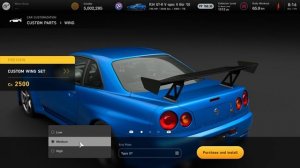 Gran Turismo 7 - PS5 - tuning and customization Nissan Skyline GT-R V-spec II Nur R34 02'