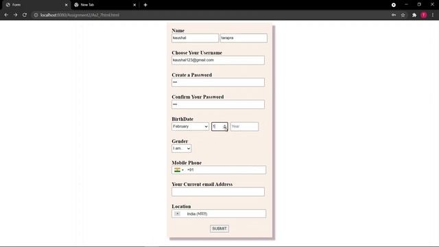 Html User Input Page for Java Servlet смотреть онлайн