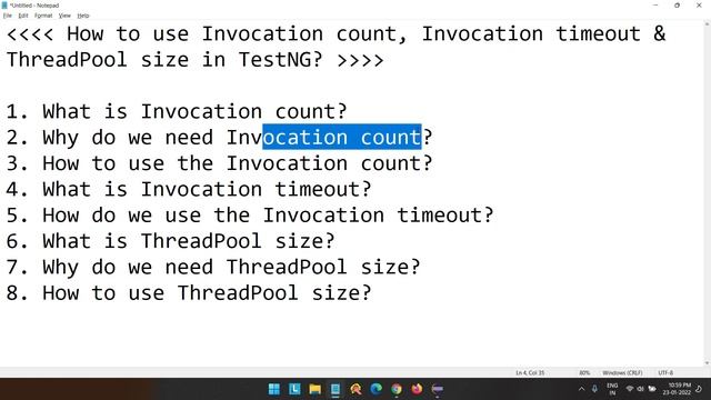 P24 - How to use invocationCount, invocationTimeOut & threadPoolSize in TestNG | TestNG | смотреть онлайн