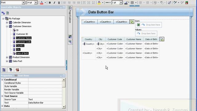 IBM Cognos 10 - Active Reports - Data Button Bar смотреть онлайн