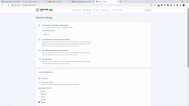 Adguard Home Installed on Docker using Portainer смотреть онлайн