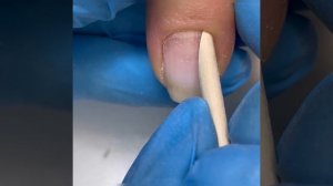 Работа с апельсиновой палочкой. Двигаем кутикулу. Раскрытие кармана плод кутикулой.