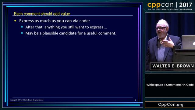 CppCon 2017: Walter E. Brown “Whitespace ≤ Comments ＜＜ Code” смотреть онлайн