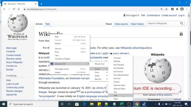 #5 Record and Play Feature (single scenario): Selenium IDE Tutorial смотреть онлайн