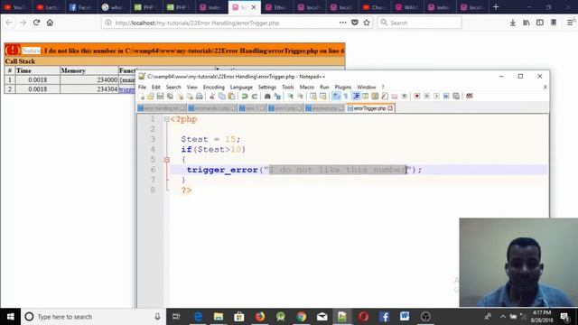 Lecture 61: website php Error Handling customizing errors Programming Tutorial in Amharic | በአማርኛ смотреть онлайн