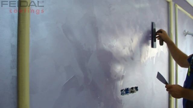 Декоративная краска типа отточенто в насыщенном фиолетовом цвете! смотреть онлайн