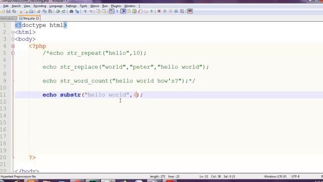 3.2 PHP Strings - Part 2 смотреть онлайн