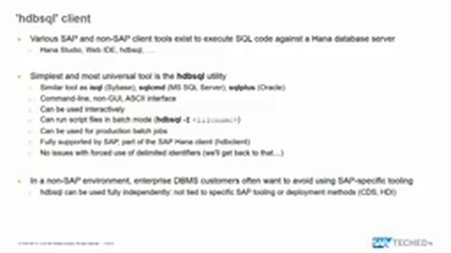 SQLScript for SAP HANA: Tips and Tricks, SAP TechEd Lecture смотреть онлайн