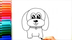 Очень легко нарисовать милую собаку - Как нарисовать милую собаку очень легко