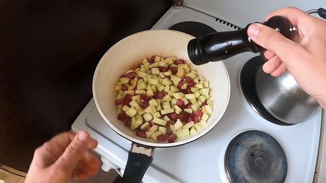 Кабачки с калбосою и свёклой.