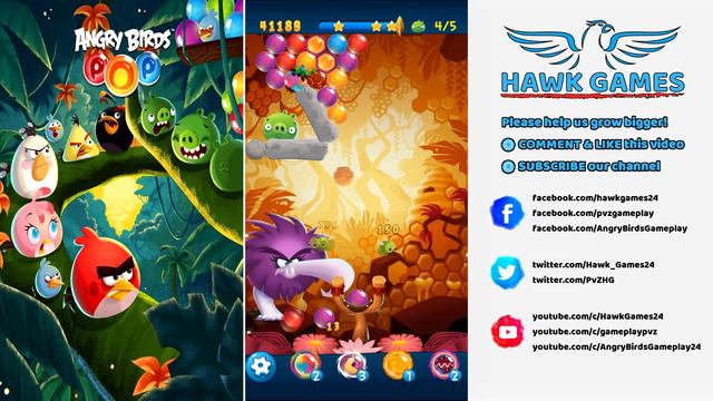 Angry Birds Stella POP Bubble Shooter Level 129 - Walkthrough, No Boosters смотреть онлайн