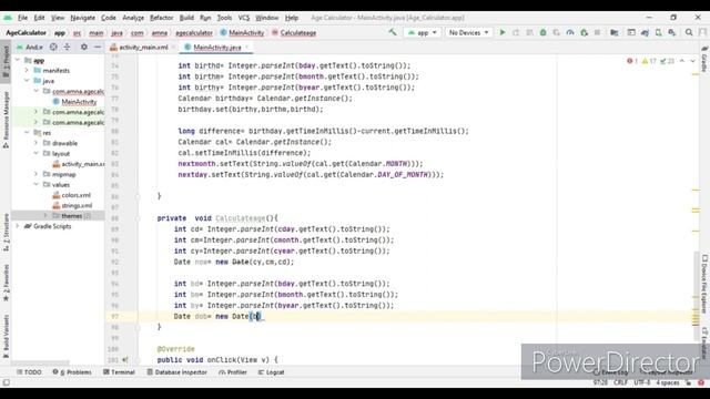 Age Calculator App with Java Language in Android Studio | Age Calculator App смотреть онлайн