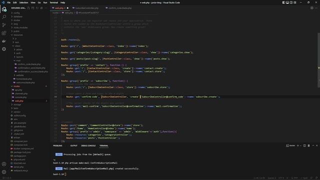 Junior code review: Laravel routes, form request validation, service classes, queue workers & mails смотреть онлайн