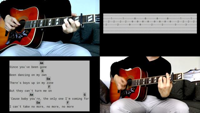 Clean Bandit ft. Demi Lovato - Solo (acoustic) [Guitar Cover with Tabs] смотреть онлайн