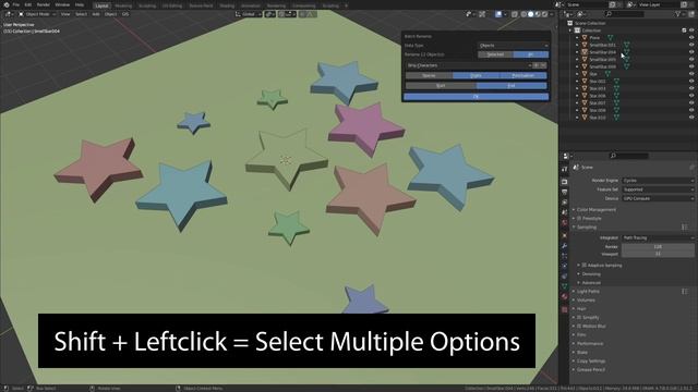 Rename Multiple Objects at once in Blender смотреть онлайн