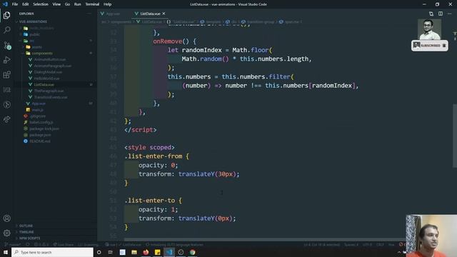 69. Implement transition-group for the lists of data and the tag attribute in the Vue js | Vue 3. смотреть онлайн