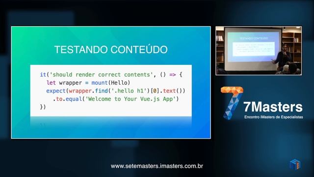 Testes unitários em apps Vue.js por Caio Incau - 7Masters смотреть онлайн