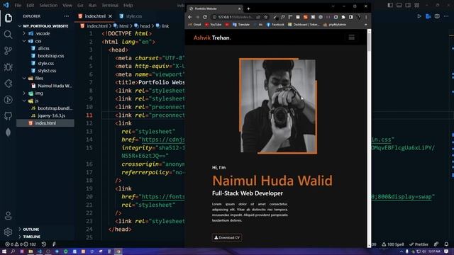 Personal Portfolio website Overview | Portfolio website only HTML and CSS no JavaScript смотреть онлайн