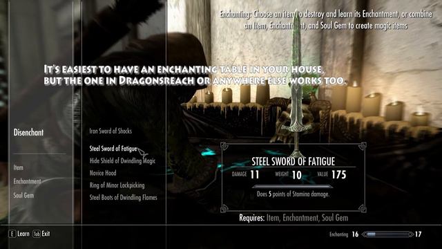 The Elder Scrolls V: Skyrim - Skill Walkthrough - Enchanting Basics смотреть онлайн
