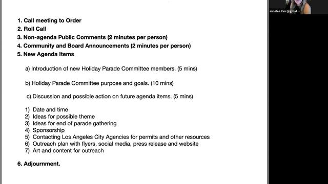 LHNC 9/13/21 Holiday Parade Committee Meeting. Lincoln Heights Neighborhood Council LA official vid смотреть онлайн
