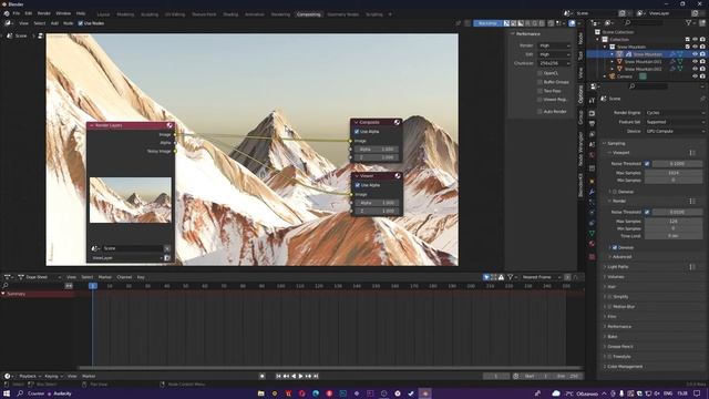 Compositing в Blender | ноды Glare и RGB Curves смотреть онлайн