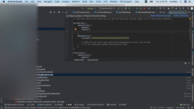 Fix ERROR: Manifest merger failed with multiple errors| Android Studio смотреть онлайн