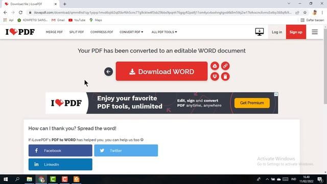 Merubah file PDF menjadi file Word || I Love PDF смотреть онлайн