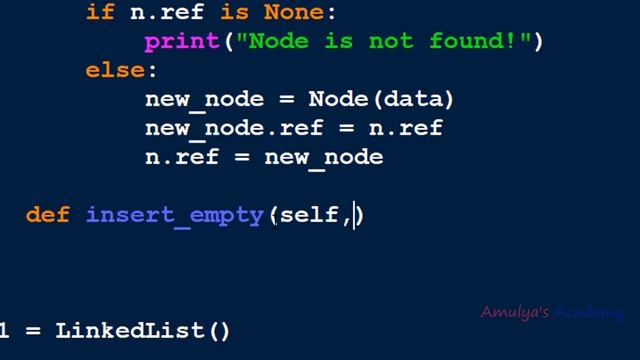 Inserting/Adding Elements To The Empty Linked List | Python Program смотреть онлайн