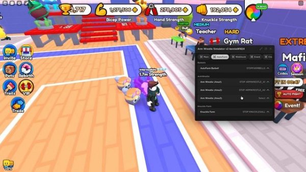 Roblox - Script Arm Wrestle Simulator | สคริปต์ AUTO FARM | REBIRTH | FIGHT | AURA