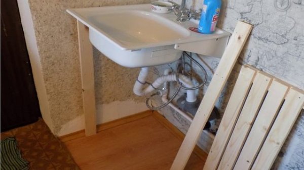 Как закрепить мойку Antika и выполнить для нее стеллаж
